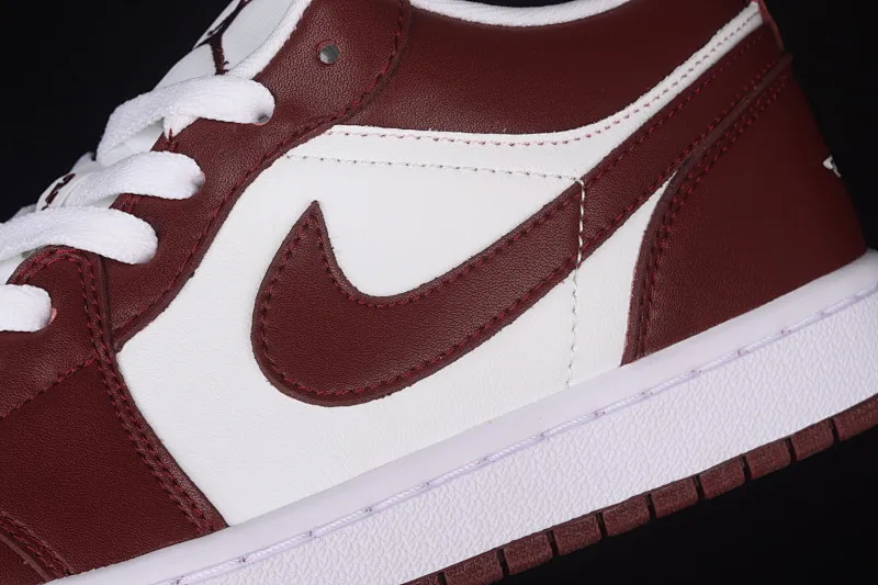 All categories Air Jordan Jordan series basketball shoes Air Jordan 1 Low Air Jordan 1 Low AJ1 Joe 1 wine red and white low-top basketball shoes DC0774-116